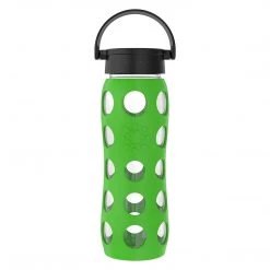 Lifefactory 22-Ounce BPA-Free Glass Water Bottle With Classic Cap And Protective Silicone Sleeve, Moss COOKWARE