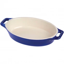 COOKWARE Staub Ceramic 11'' Oval Baking Dish - Dark Blue