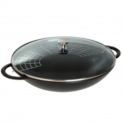 Staub Cast Iron 6-Quart Wok - Matte Black COOKWARE