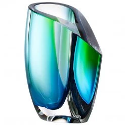 Kosta Boda Mirage Vase, Green Blue