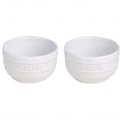 COOKWARE Staub Ceramics 2-Piece Prep Bowl Set - White