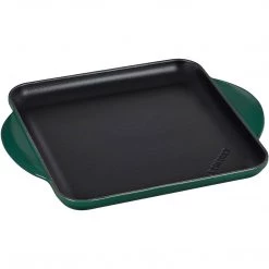 COOKWARE Le Creuset Enamaled Cast Iron Square Griddle, 9.5", Artichaut