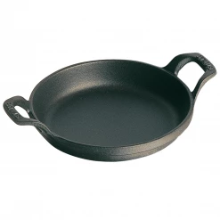 Staub Cast Iron 7.5'' Round Gratin Baking Dish - Matte Black COOKWARE