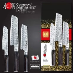 Cuisine::pro Damashiro Emperor Santoku Set 3Pc CUTLERY