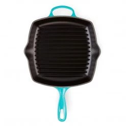 Le Creuset 10.25'' Signature Square Skillet Grill - Caribbean