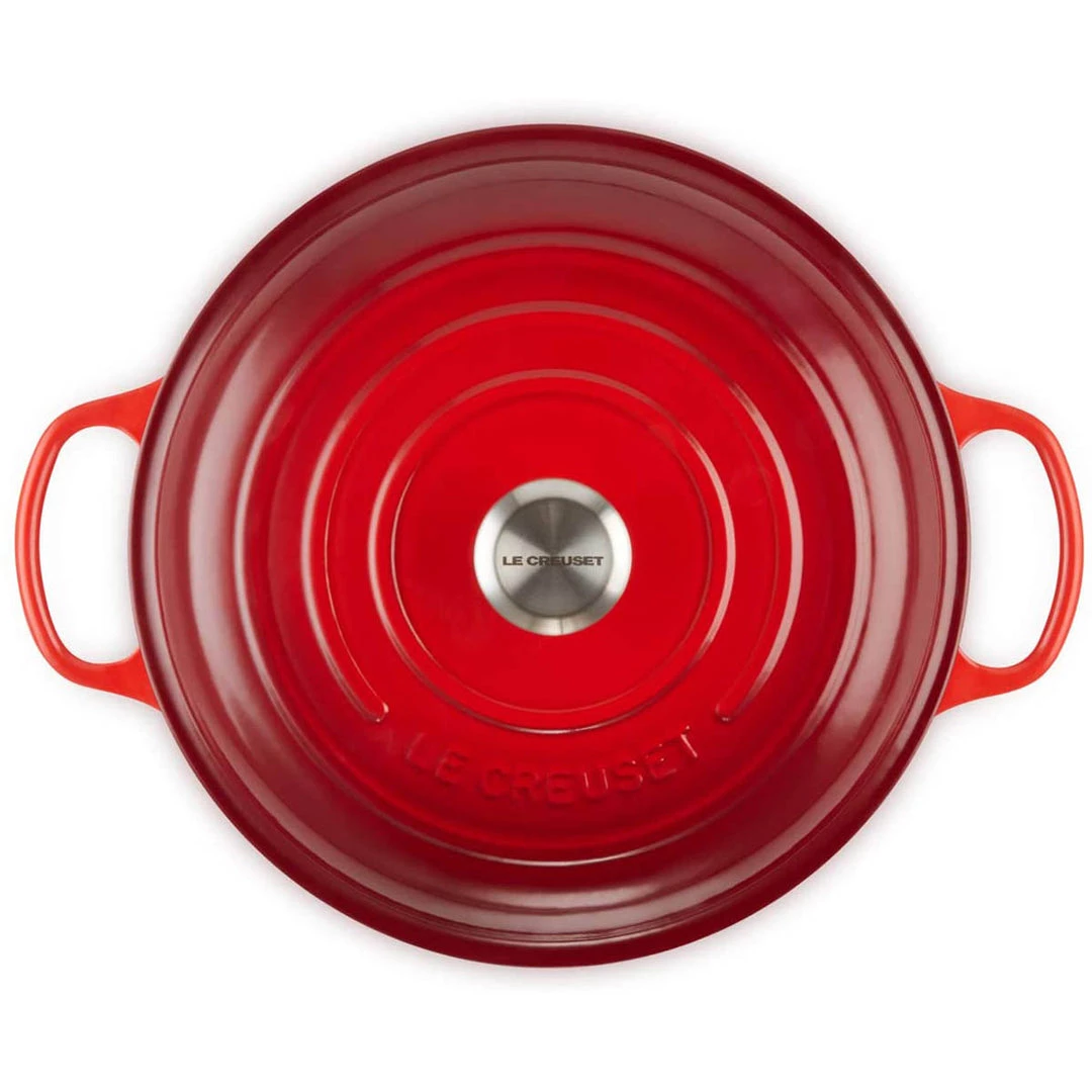 COOKWARE Le Creuset 3.5-Quart Signature Braiser - Cerise 6 COOKWARE Le Creuset 3.5-Quart Signature Braiser - Cerise