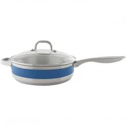 Chantal 5 Qt. Saute Skillet W/ Glass Lid & Blue Cove Band