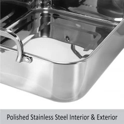 COOKWARE Chantal Stainless Steel Roaster W/ Nonstick Rack (15.5