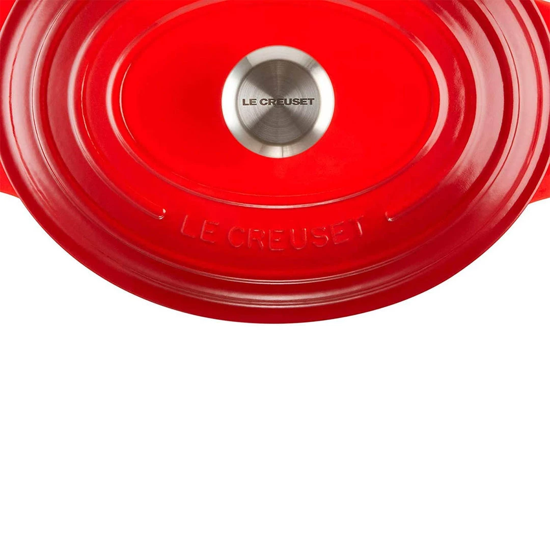 COOKWARE Le Creuset 9.5 Qt. Signature Oval Dutch Oven - Cerise 6 COOKWARE Le Creuset 9.5 Qt. Signature Oval Dutch Oven - Cerise