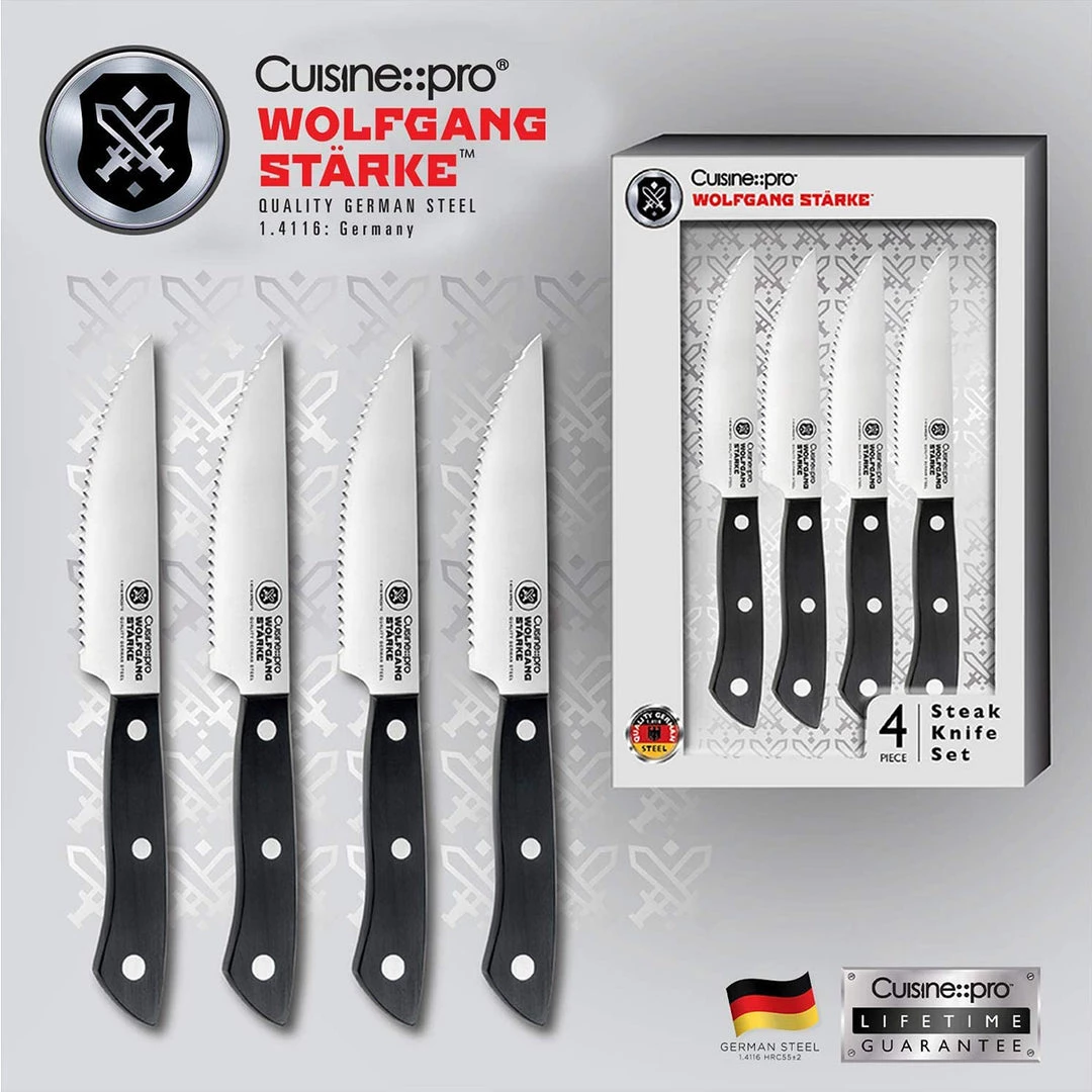 Cuisine::pro Wolfgang Starke Steak Knife Set/4 CUTLERY 6 Cuisine::pro Wolfgang Starke Steak Knife Set/4 CUTLERY