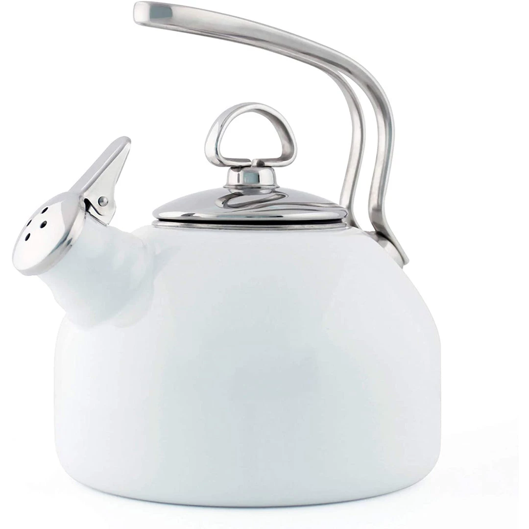 COFFEE & TEA Chantal 1.8 Qt. Classic Enamel-on-Steel Teakettle - White 9 COFFEE & TEA Chantal 1.8 Qt. Classic Enamel-on-Steel Teakettle - White