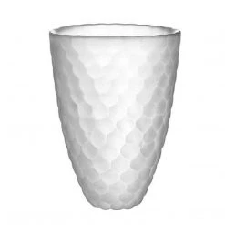 COOKWARE Orrefors Raspberry 6.3" Frost Crystal Vase