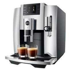 Jura E8 Automatic Coffee Machines - Chrome
