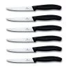 CUTLERY Victorinox Swiss Classic 6-Piece Steak Set (4½" Spear Point Serrated) Black, 4.25 X 0.5 X 0.5 Inches, Multicolor