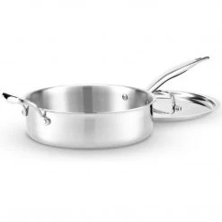 Heritage Steel 5 Piece Essentials Cookware Set - Titanium Strengthened 316Ti Stainless Steel With 5-Ply Construction - Induction-Ready And Fully Clad, Made In USA