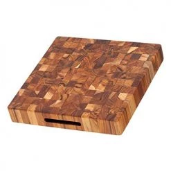 COOKWARE Teakhaus Cutting Board - Square Butcher Block With Hand Grips (12 X 12 X 2 In.) - By Teakhaus