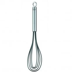 Rosle Rösle Stainless Steel & Silicone Flat Whisk, 4 Wire, 10.6-inch BAKEWARE