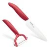 Kyocera Ceramic Knife And Peeler, 4.5", Red