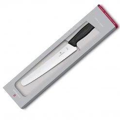 CUTLERY Victorinox Bread, Swiss Classic, 8¾" Curved, Serrated Blade, Black