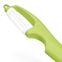 CUTLERY Kyocera Advanced Ceramic 3-inch Paring Knife With Vertical Double Edge Peeler, Green