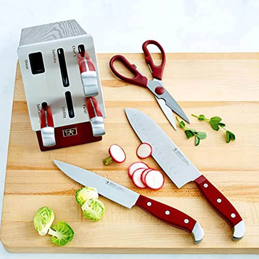 -- Zwilling J.A. Henckel 7-piece Self-Sharpening Knife Block Set - Red CUTLERY 4 -- Zwilling J.A. Henckel 7-piece Self-Sharpening Knife Block Set - Red CUTLERY
