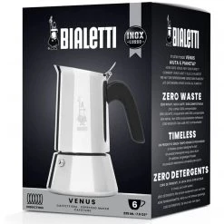 Bialetti Venus 6-Cup Stainless Steel Induction-Capable Stovetop Espresso Maker, Silver COFFEE & TEA 15 Bialetti Venus 6-Cup Stainless Steel Induction-Capable Stovetop Espresso Maker, Silver COFFEE & TEA