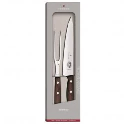 Victorinox Wood 2-Piece Kitchen Set (7.5" Carving, 8" Bread)