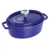 Staub Cast Iron 5.75-Quart Coq Qu Vin Cocotte - Dark Blue