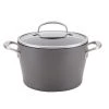 COOKWARE Anolon Allure Hard Anodized Aluminum Dutch Oven, 5 Quart, Dark Gray