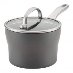 Anolon Allure Hard Anodized Nonstick Sauce Pan/Saucepan, 2 Quart, Gray COOKWARE