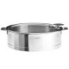 COOKWARE Cristel Strate Detachable Handle 4.4-Quart Saute Pan With Flat Glass Lid