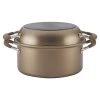 Anolon Advanced Umber 2-in-1 Nonstick 5-Quart Dutch Oven With Everything Pan Lid, 11-Inch, Light Brown COOKWARE