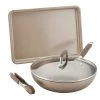 Anolon Advanced Hard-Anodized Nonstick Weeknight Essential Set, 4-Piece, Umber