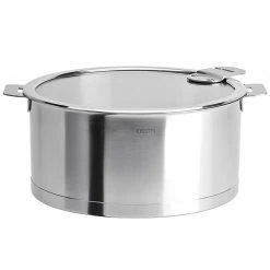 Cristel Detachable Handle Strate Saucepan 1.5-Quart With Flat Glass Lid COOKWARE