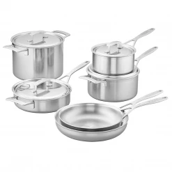 Demeyere Industry 5-Ply 10-Piece Stainless Steel Cookware Set