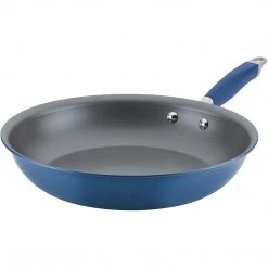 COOKWARE Anolon Advanced Home Hard-Anodized Nonstick Skillet, 12.75-Inch, Indigo