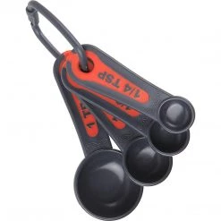 Dexas Measuring Spoon Set Of Four, Gray And Red COOKWARE