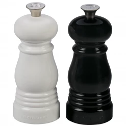 Le Creuset Petite 5'' X 2'' Salt And Pepper Mill Set - Black/White COOKS TOOLS