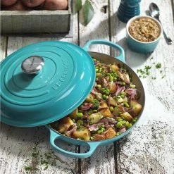 Le Creuset Signature 2.25-Quart Braiser With Stainless Steel Knob - Caribbean COOKWARE