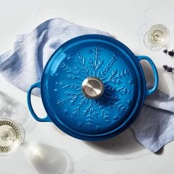Le Creuset 2.25 Qt. Noel Collection: Signature Braiser - Embossed Snowflake W/ Stainless Steel Knob - Marseille LeCreuset 12 Le Creuset 2.25 Qt. Noel Collection: Signature Braiser - Embossed Snowflake W/ Stainless Steel Knob - Marseille LeCreuset