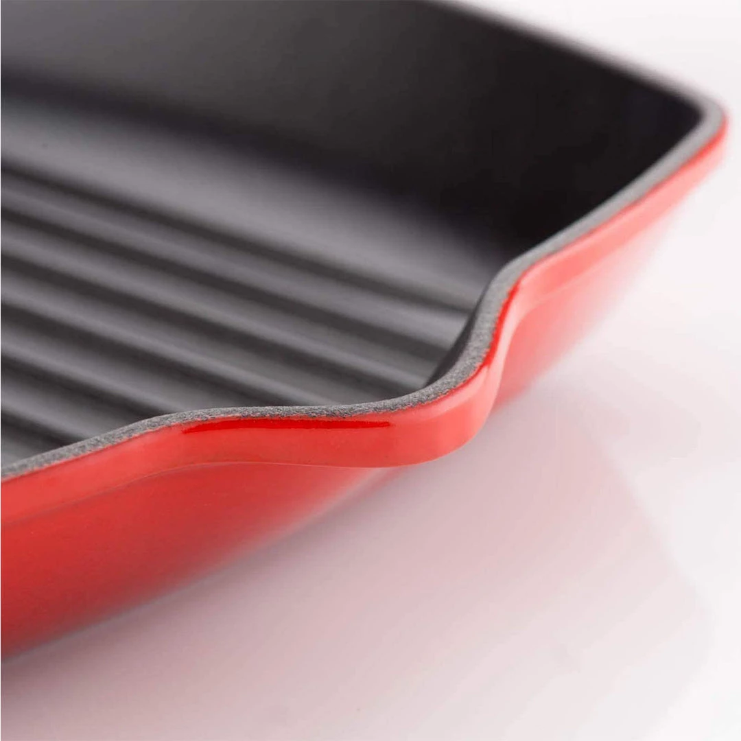 Le Creuset 10.25'' Signature Square Skillet Grill - Cerise 9 Le Creuset 10.25'' Signature Square Skillet Grill - Cerise