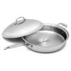 COOKWARE Heritage Steel 5 Quart Sauté Pan With Lid - Titanium Strengthened 316Ti Stainless Steel With 7-Ply Construction - Induction-Ready And Dishwasher-Safe, Made In USA