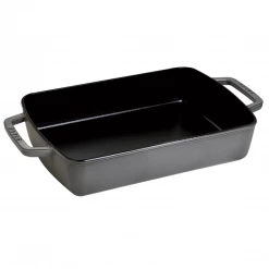 COOKWARE Staub Cast Iron 12'' X 8'' Roasting Pan - Graphite Grey