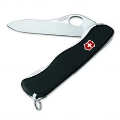 CUTLERY Victorinox Swiss Army One-Hand Sentinel Clip Non-Serrated Pocket Knife, Black,111mm