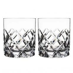 Orrefors Crystal Sofiero Double Old Fashioned Pair