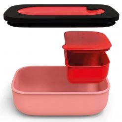 GUZZINI LUNCH BOX WITH CASE Red 2,76x7,87x7,87 Inches.