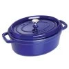 COOKWARE Staub Enameled Cast Iron Oval 8.5 Quart Cocotte, Dark Blue 2 COOKWARE Staub Enameled Cast Iron Oval 8.5 Quart Cocotte, Dark Blue