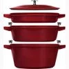 COOKWARE Staub Cast Iron 4-pc Stackable Set - Grenadine
