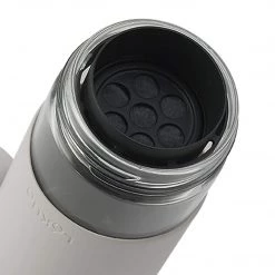 Lekue Bottle To Go Reusable Glass Filtered Water Bottle,18 Ounce, White