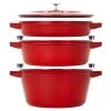 Staub Cast Iron 4-pc Stackable Set - Cherry COOKWARE 2 Staub Cast Iron 4-pc Stackable Set - Cherry COOKWARE